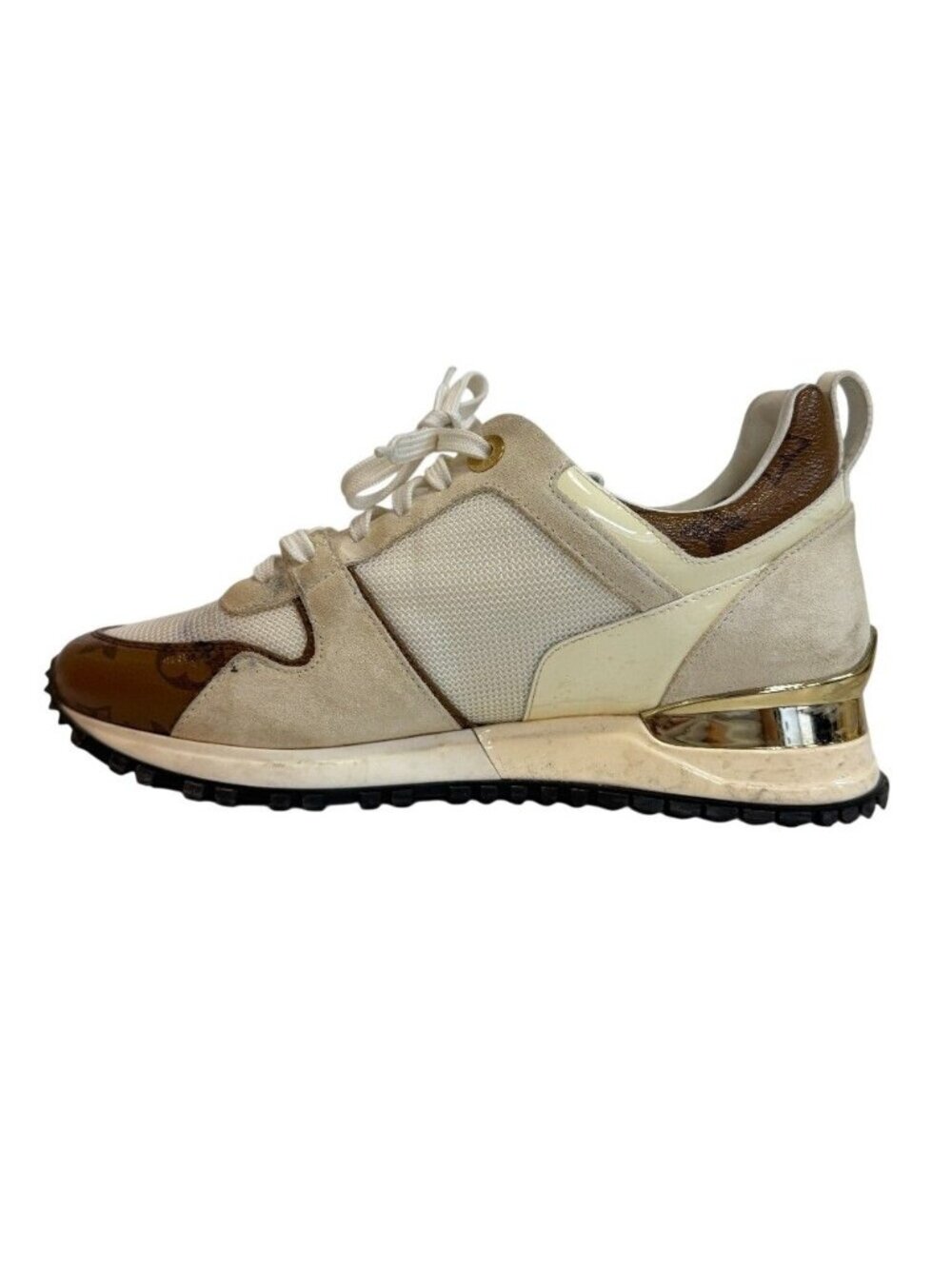 Louis Vuitton Run Away Line Canvas Sneakers White